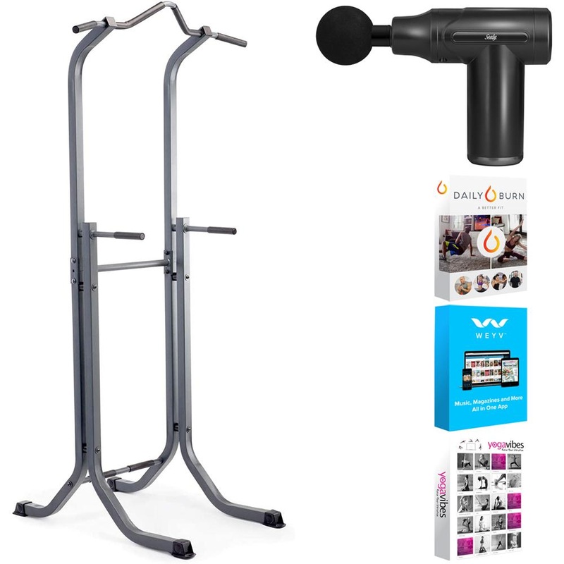 Marcy TC-5580 Power Tower Multi-Function Pull Up/Dip Station + Massage Gun Bundle