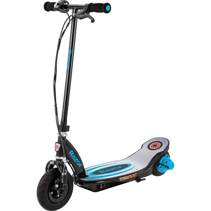 Razor Power Core E100 Electric Scooter in Blue with Aluminum Deck - Open Box