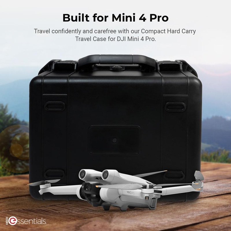 Deco Essentials Compact Hard Carry Travel Case for DJI Mini 4 Pro