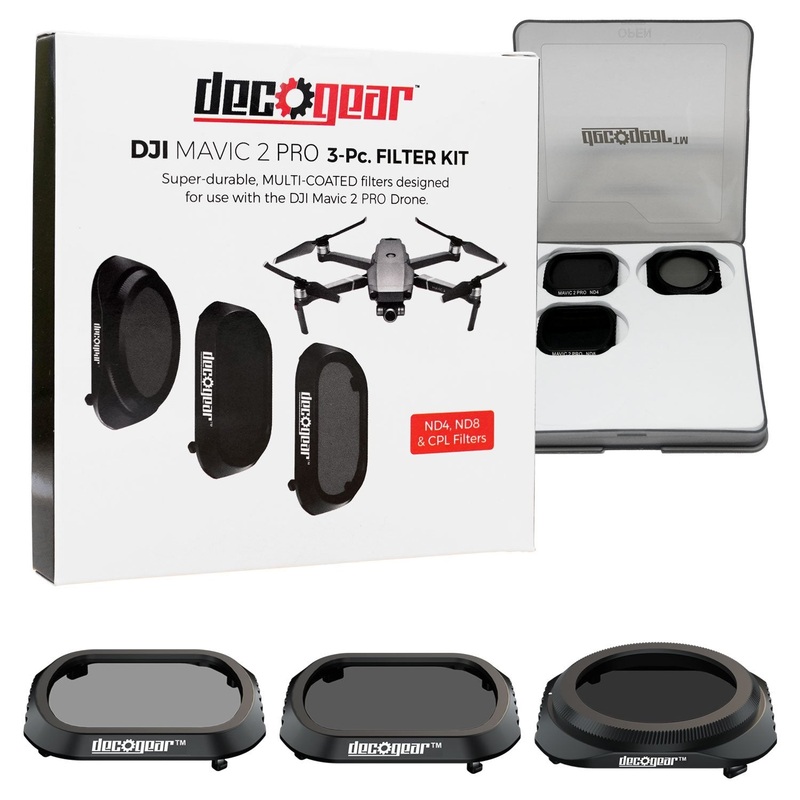 Deco Gear 3-Piece Filter Kit (CPL+ND4+ND8) for Camera on the DJI Mavic 2 Pro