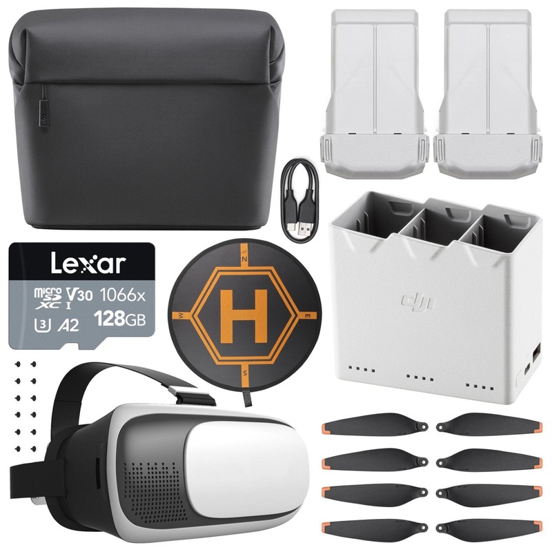 DJI Mini 3 Pro Fly More Kit Plus + 128GB Card + FPV VR Headset & Drone Landing Pad