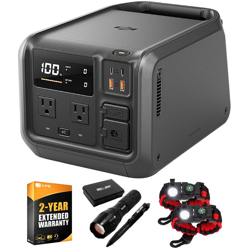 DJI Power 500 Portable Power Station, 1000W Output w/ Warranty + Accessories Bundle
