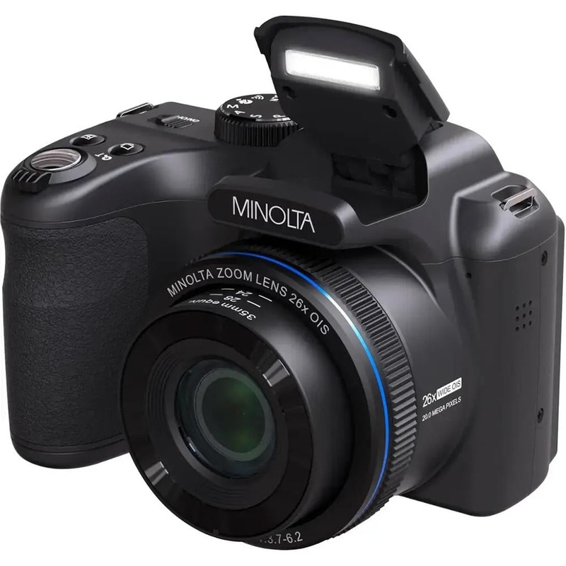 Minolta MN26Z 20 MP / 1080P FHD Bridge Camera w/26x Optical Zoom (Black) - Open Box