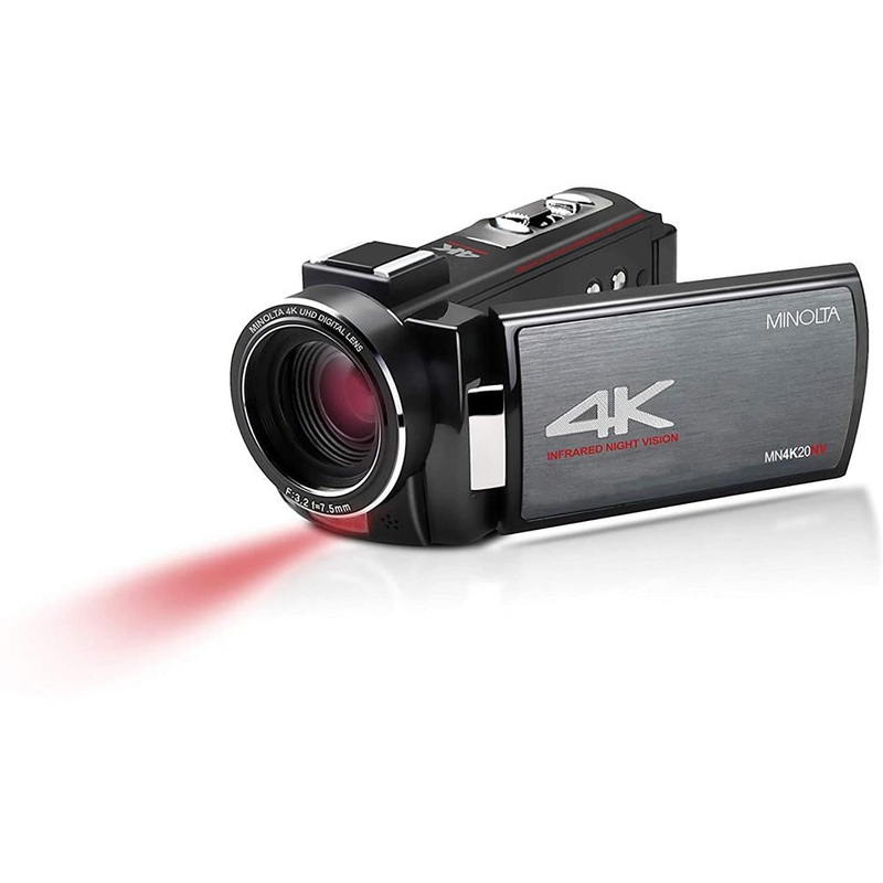 Minolta MN4K20NV 4K Ultra HD 30 Mega Pixels Night Vision Digital Camcorder - Black