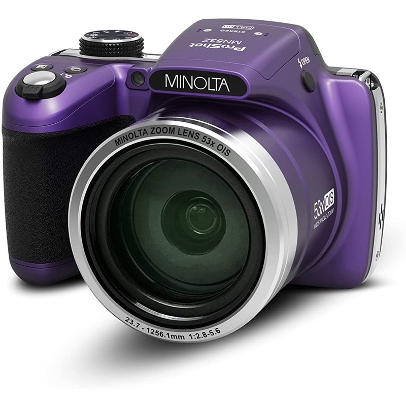 Minolta Pro Shot 16MP Digital Camera with 53x Optical Zoom - Purple
