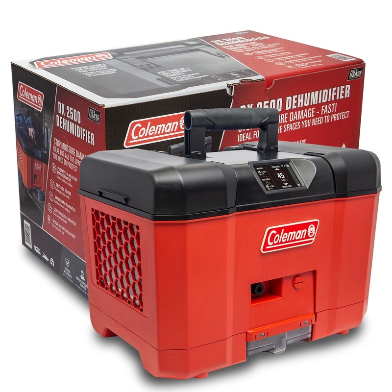 Coleman DX 2500 Dehumidifier, up to 800 cu ft, Portable, Versatile