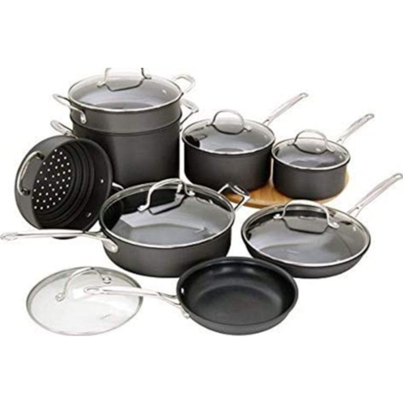 Cuisinart Chef's Classic Nonstick Hard-Anodized 14-Piece Cookware Set