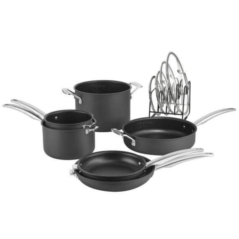 Cuisinart SmartNest Hard Anodized Non-Stick 11 Piece Set, Black - N61-11