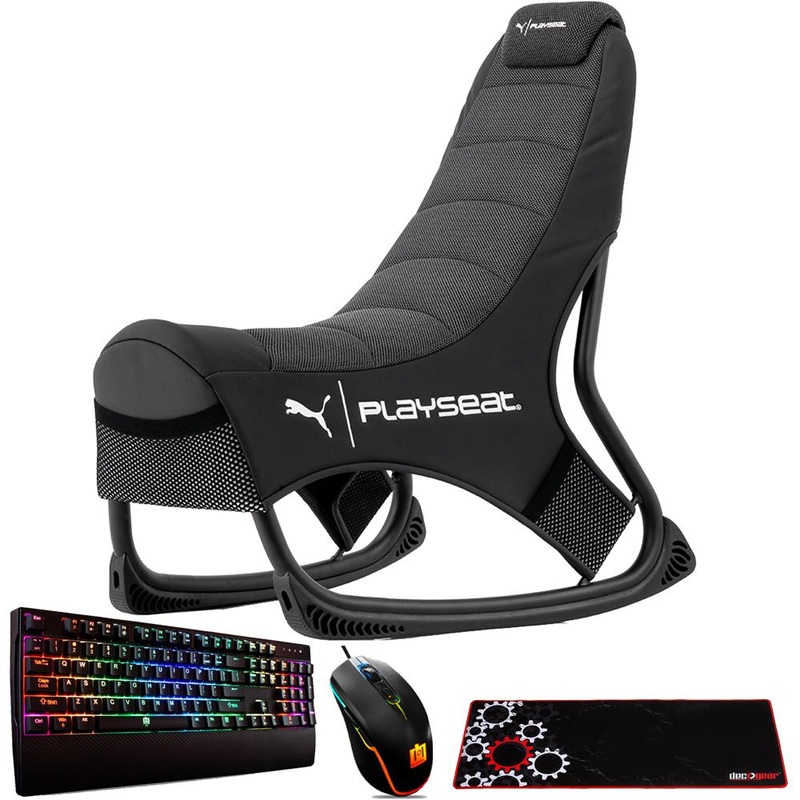 Playseat PUMA Active Gaming Chair - Black With Exclusive Gaming Bundle