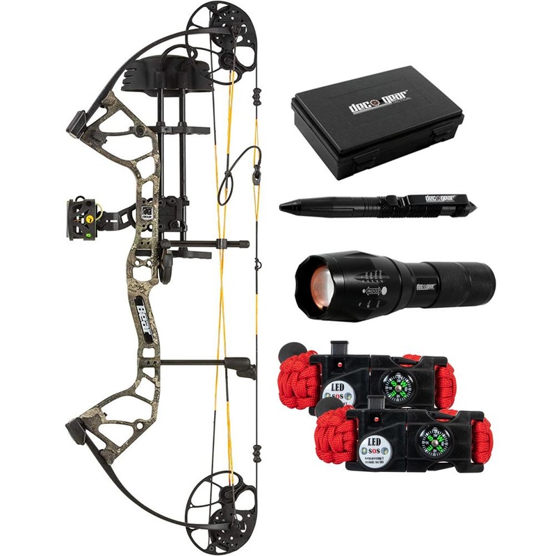 Bear Archery Royale Youth Compound Bow 5-50 lbs Weight Strata + Tactical Bundle