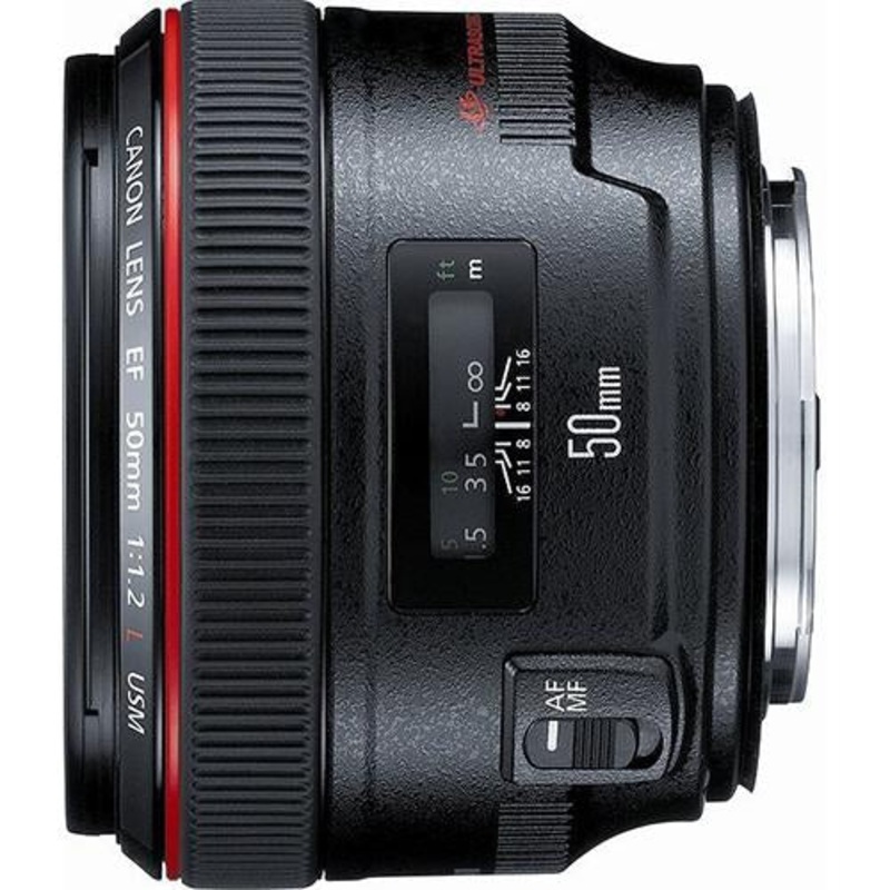 Canon 1257B002 EF 50mm f / 1.2L USM Lens with Case LP1214 and Hood ES-78