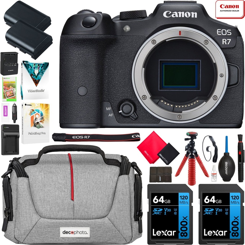 Canon EOS R7 Mirrorless APS-C Camera Body + Essential Accessories Kit Bundle