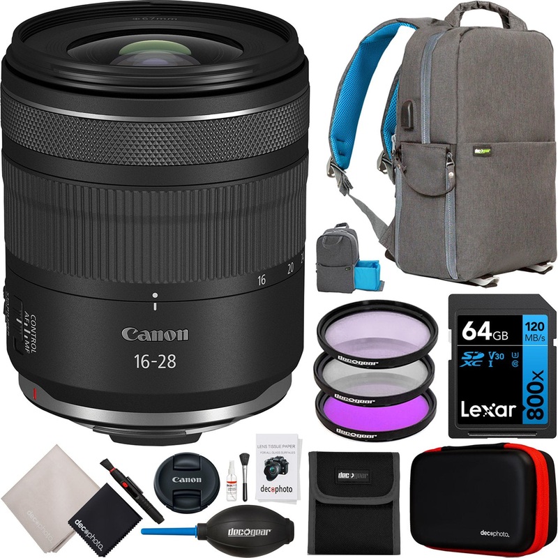 Canon RF 16-28mm F2.8 IS STM Lens for RF-Mount Full Frame Mirrorless Cameras Bundle