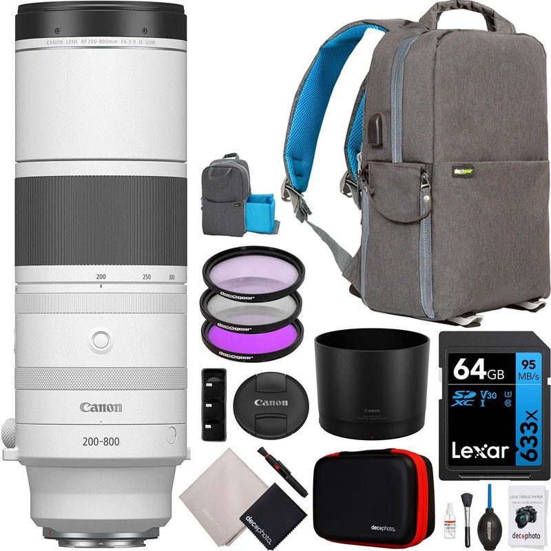 Canon RF 200-800mm F6.3-9 IS USM Lens Kit for RF Full Frame Mirrorless Cameras Bundle