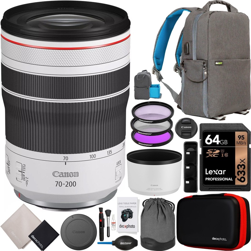 Canon RF 70-200mm F4 L IS USM Full Frame Telephoto Zoom Lens 4318C002 Bundle