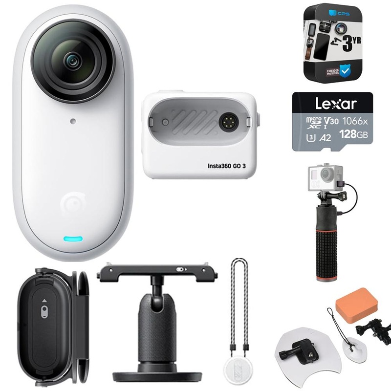 Insta360 GO 3 64GB Tiny 2.7K Action Camera w/ 3Yr Warranty + Accessories Bundle