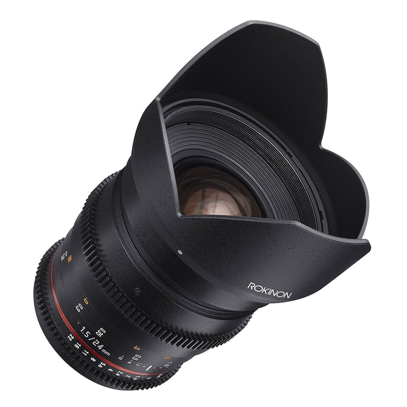 Rokinon DS 24mm T1.5 Full Frame Wide Angle Cine Lens for Canon EF Camera Mount