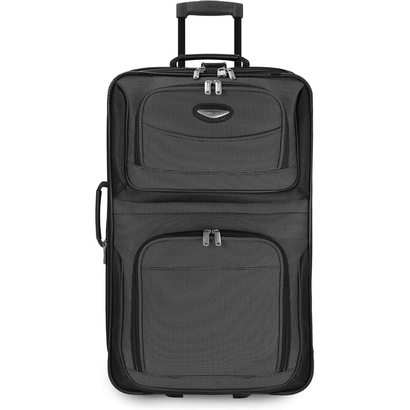 Travel Select Amsterdam Expandable Rolling Upright Luggage, Gray, Checked 25-Inch