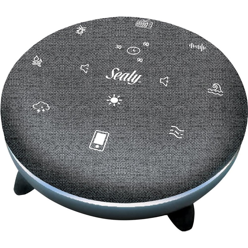 Sealy Bluetooth Sleep Speaker with Adjustable Mood Lighting - Gray Fabric - Open Box