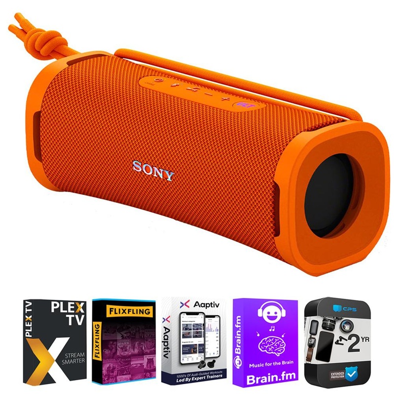 Sony EXTRA BASS Portable Bluetooth Speaker 2024 Orange + Audio & 2 Year Warranty