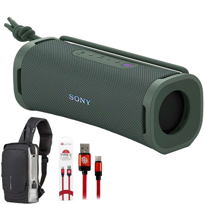 Sony (SRS-ULT10B) Portable Bluetooth Speaker 2024 Gray + Sling Backpack Bundle