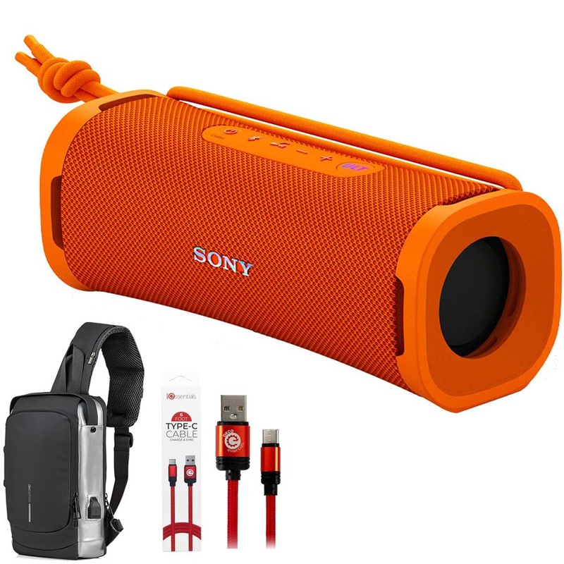 Sony (SRS-ULT10B) Portable Bluetooth Speaker 2024 Orange + Sling Backpack Bundle