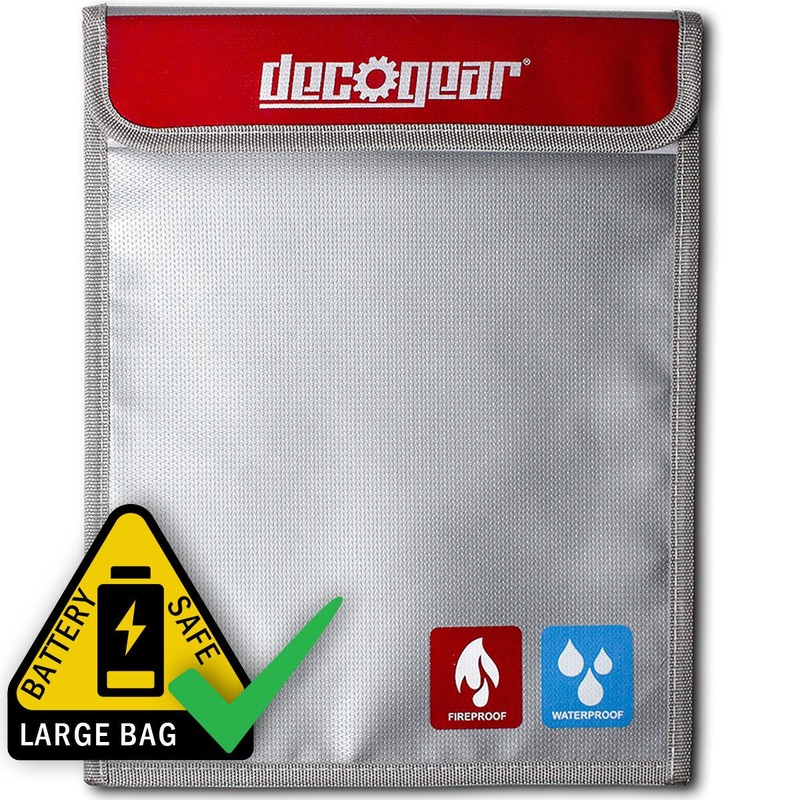Deco Gear Lipo Battery Safe Bag Fireproof Water Resistant Storage Pouch - 15" x 11"