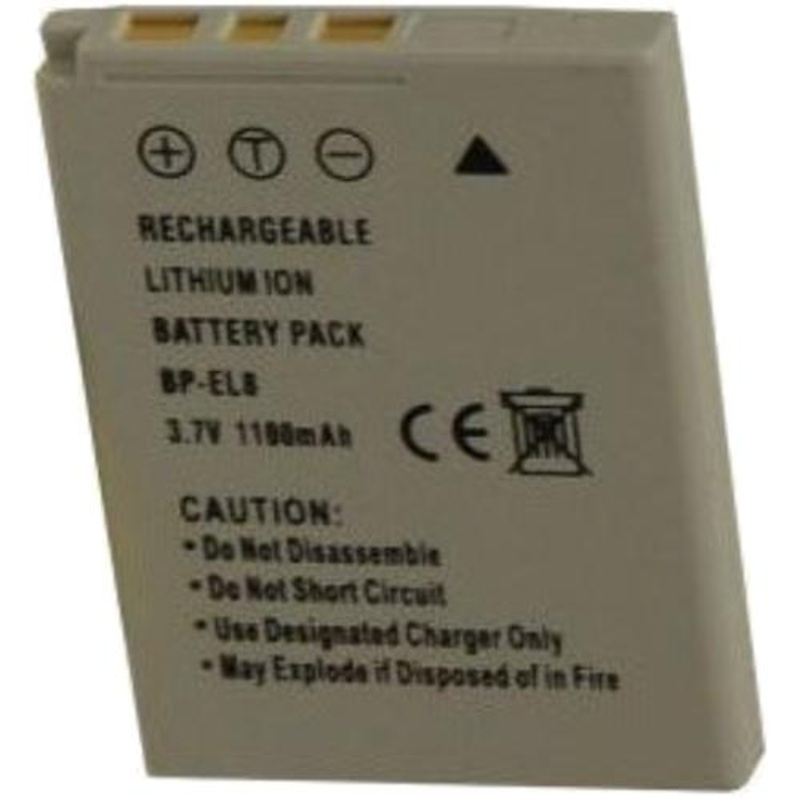 Vivitar EN-EL8 1100mah Battery for Nikon Coolpix S5, S6 S7C, S9, S50, S50C and similar