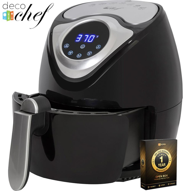 Deco Chef 3.7QT Electric Oil-Free Digital Air Fryer Open Box + 1 Year Warranty