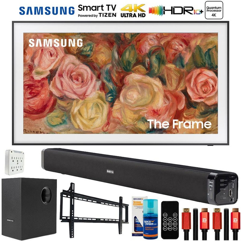 Samsung 43" The Frame QLED 4K Smart TV (2024) with Deco Gear Home Theater Bundle