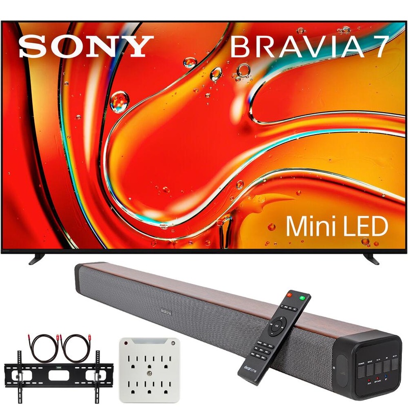 Sony BRAVIA 7 55" 4K HDR QLED Mini-LED TV (2024) + Premium Soundbar + Mount Kit