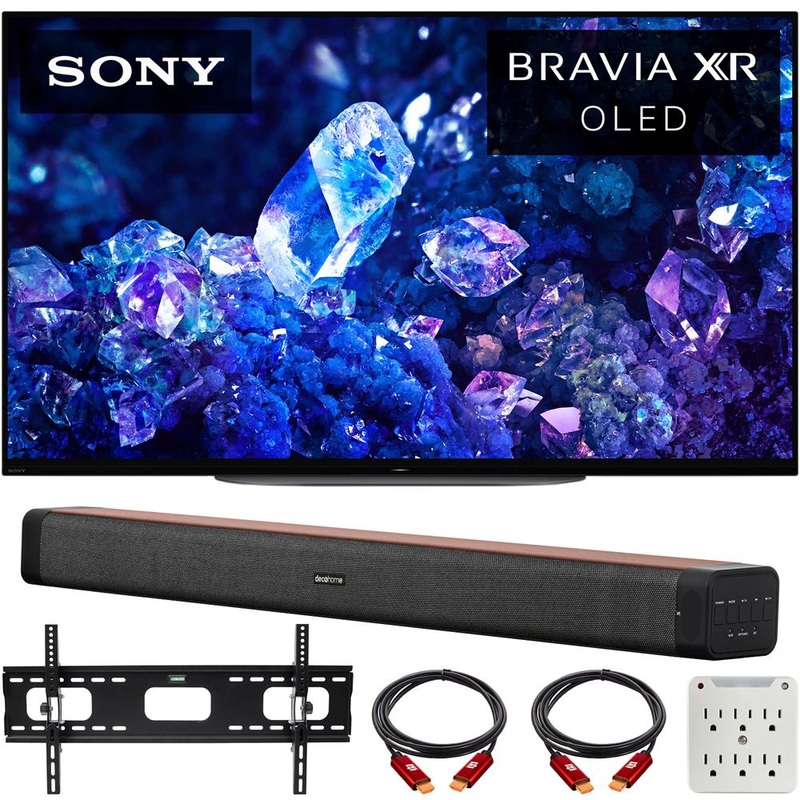 Sony Bravia XR A90K 48" 4K HDR OLED Smart TV 2022 with Deco Home 60W Soundbar Bundle