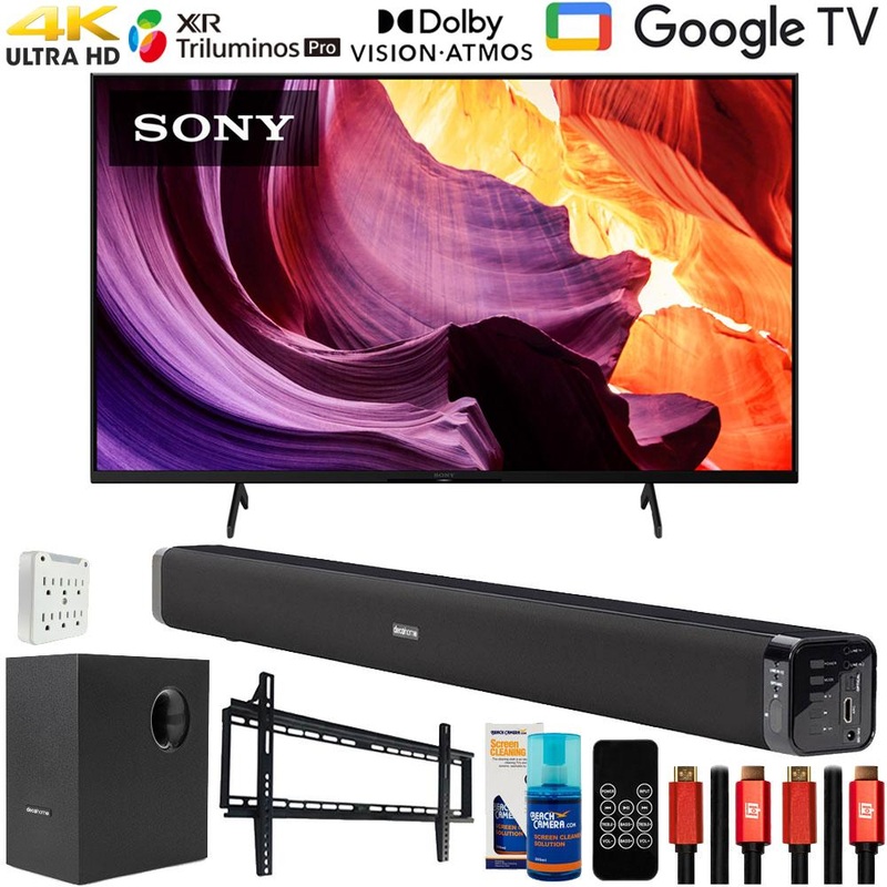 Sony KD43X80K 43" X80K 4K UHD LED Smart TV 2022 with Deco Gear Home Theater Bundle
