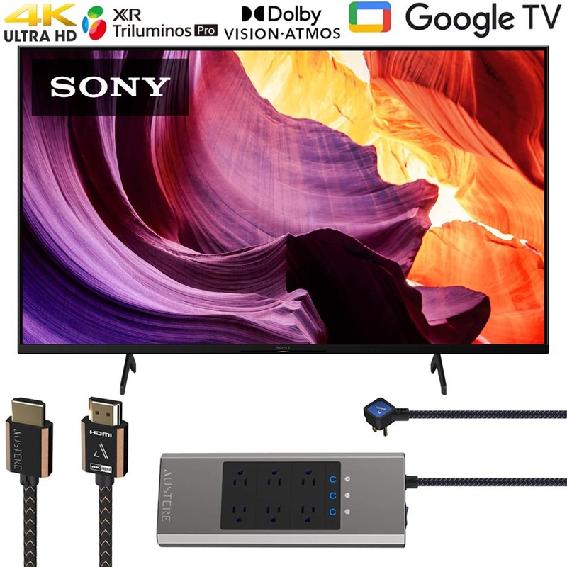 Sony KD43X80K 43" X80K 4K Ultra HD LED Smart TV 2022 with HDMI Bundle