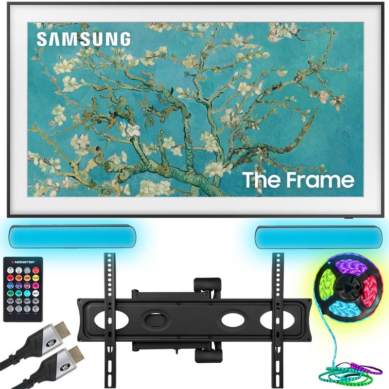 Samsung 32" The Frame QLED HDR 4K Smart TV 2023 w/ Monster TV Wall Mount Kit