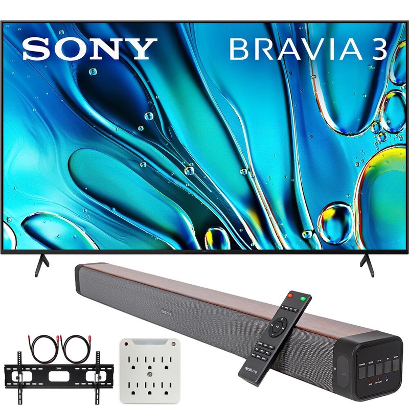 Sony BRAVIA 3 55 inch 4K HDR Smart LED TV (2024) + Premium Soundbar + Mount Kit