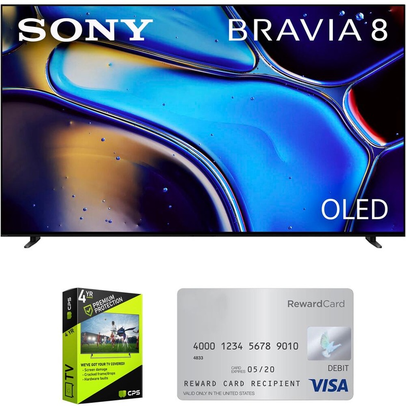 Sony BRAVIA 8 K55XR80 55" 4K OLED TV (2024) Bundle w/ 4 Yr Warranty +$25 Gift Card