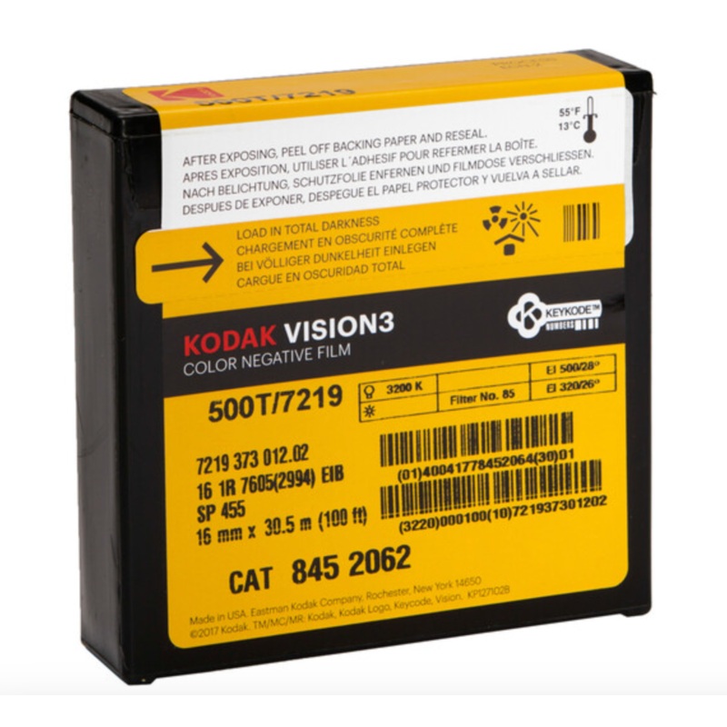 Kodak VISION3 500T Color Negative Film #7219 (16mm, 100' Roll, Single Perf)