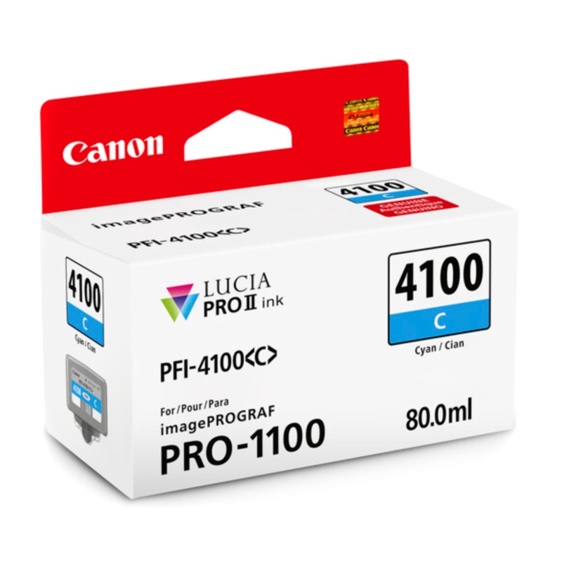 Canon PFI-4100 Cyan Pigment Ink Tank (80mL)