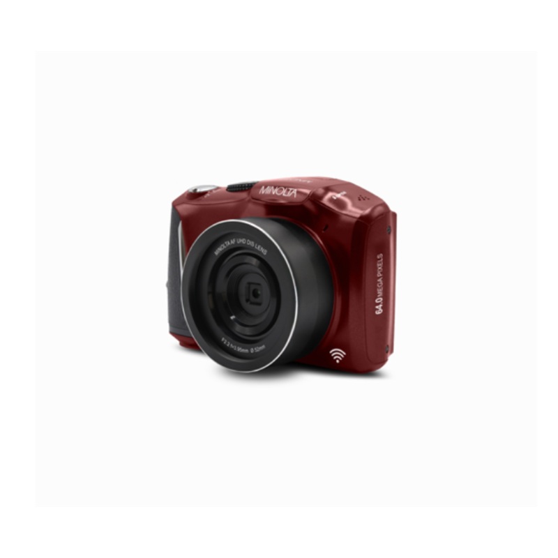 MINOLTA MND55 64 MP Autofocus / 4K Ultra HD Camera w/WiFi (Red)