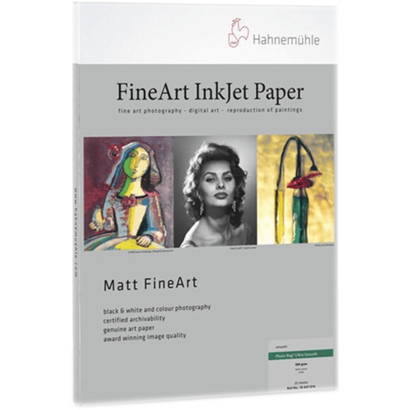 Hahnemuehle Photo Rag Ultra Smooth 13 x 19" Paper (25 Sheets)