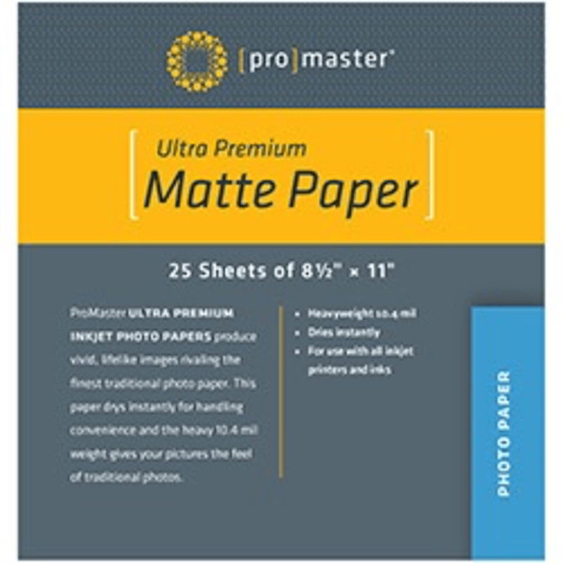 Promaster Ultra Premium Matte Paper - 8 1/2"x11" - 25 Sheets - 8 1/2" x 11"