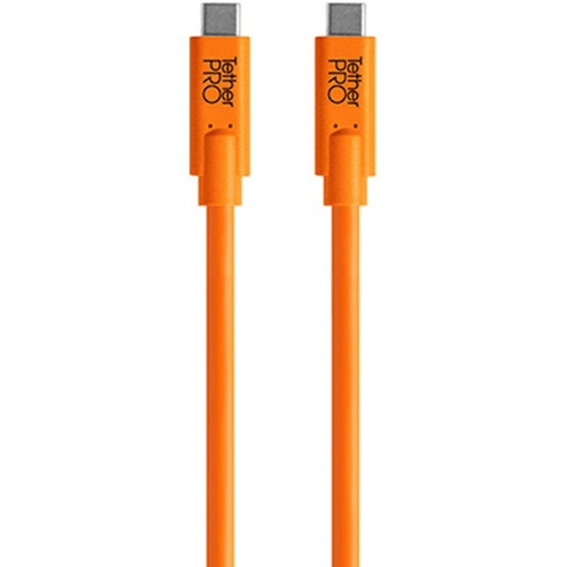 Tether Tools TetherPro USB Type-C Male to USB Type-C Male Cable (15, Orange)