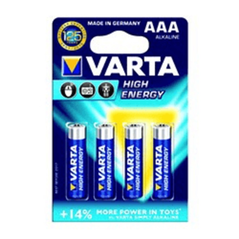 Varta High Energy AAA Batteries (4 Pack)