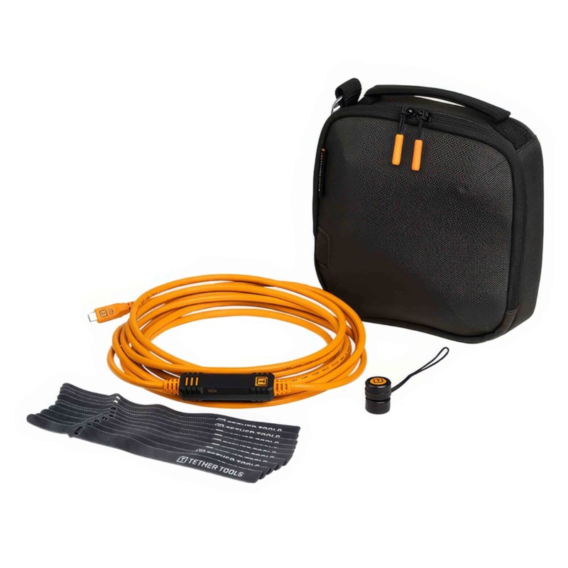 Tether Tools TetherPro Optima 10G Starter Tethering Kit (15', High-Visibility Orange)