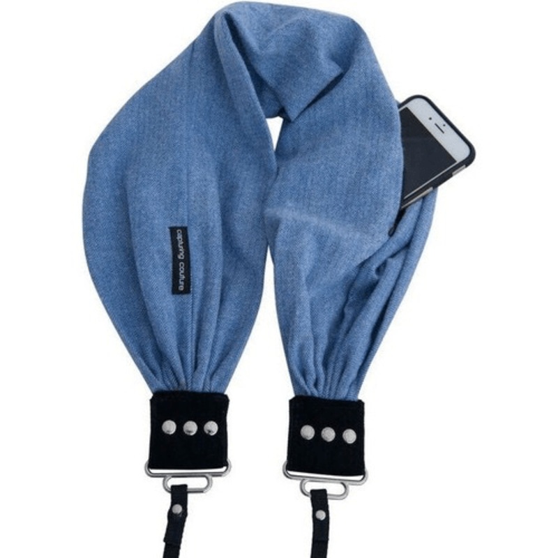 Capturing Couture Pocket Scarf Strap: Denim Blue