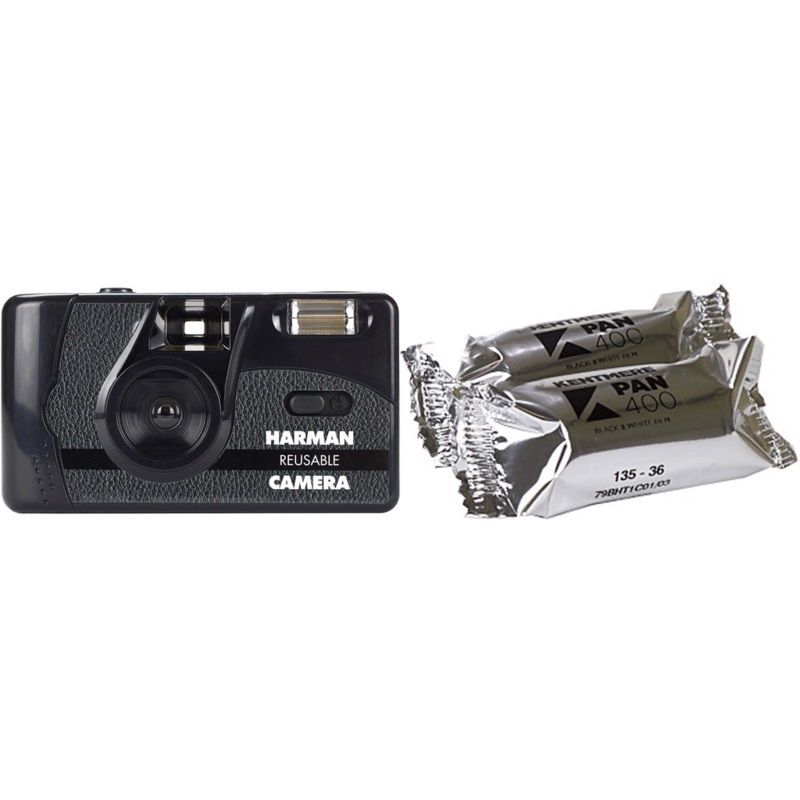 HARMAN technology Reusable 35mm Film Camera with 2 Rolls of Film