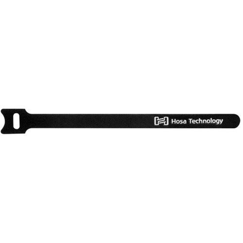 Hosa Technology WTI-508 Hook & Loop Cable Ties 0.5x8 (Black,50-Pack)