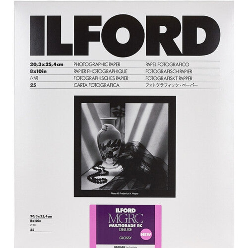Ilford MULTIGRADE RC Deluxe Paper (Glossy, 8 x 10", 25 Sheets)