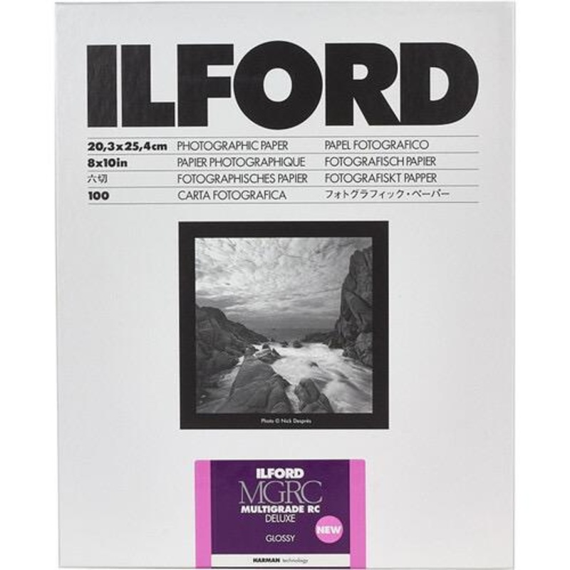 Ilford MULTIGRADE RC Deluxe Paper (Glossy, 8x10, 100 Sheets)